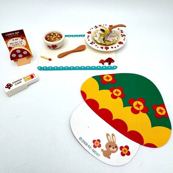 Re-Ment Kinoko Cafe Mushroom Paradise Miniature Lunch Set 5 Pasta Soup Matches - Picture 3 of 7